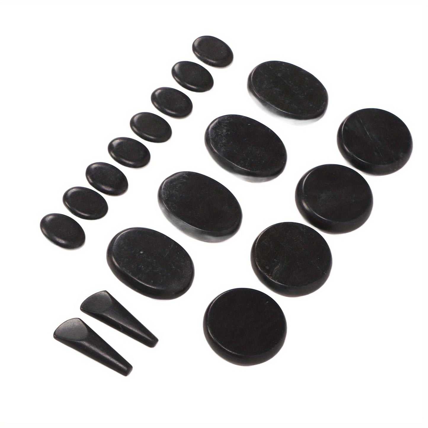 NNETM 18pcs Heated Basalt Massage Stones with Warmer Box(Black)