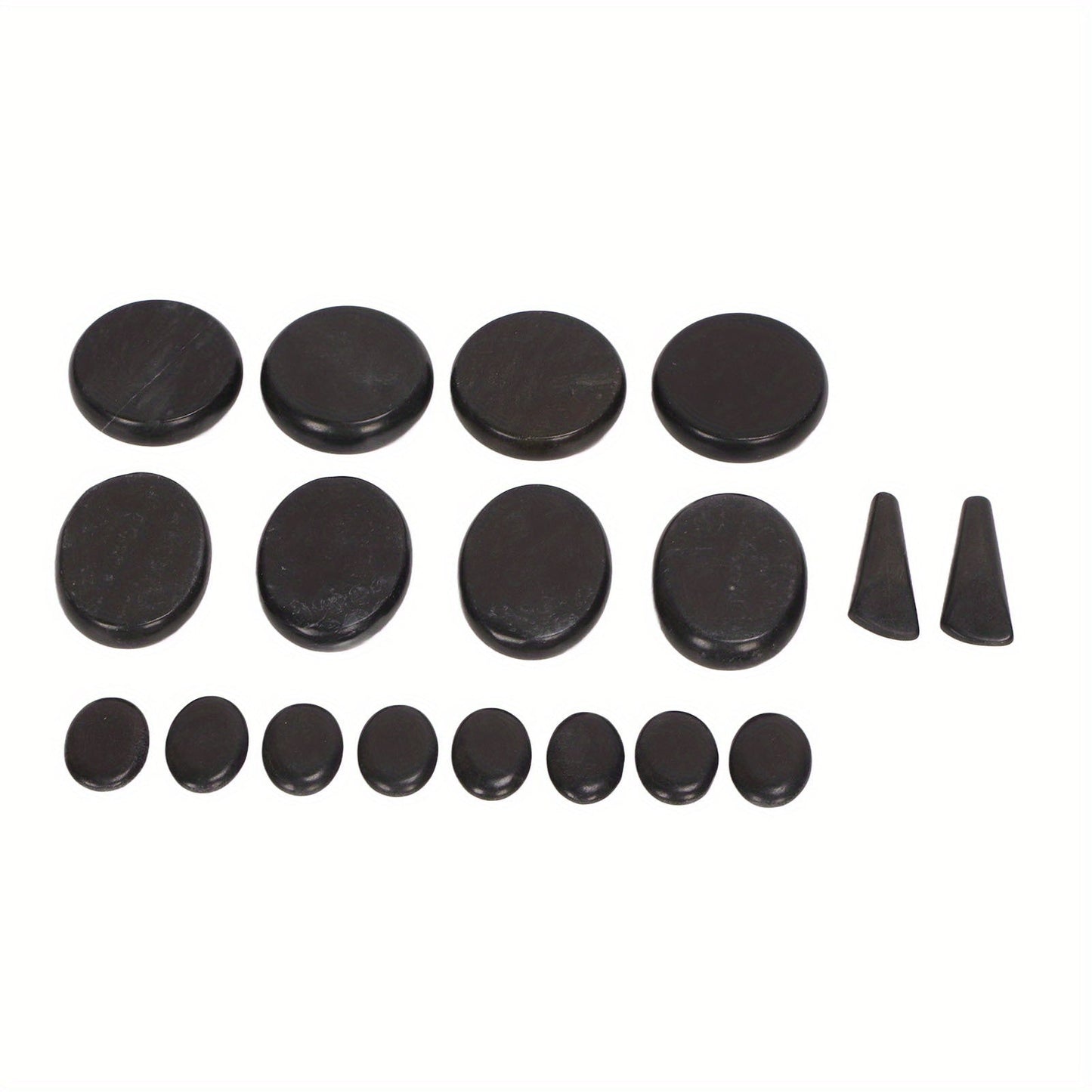 NNETM 18pcs Heated Basalt Massage Stones with Warmer Box(Black)