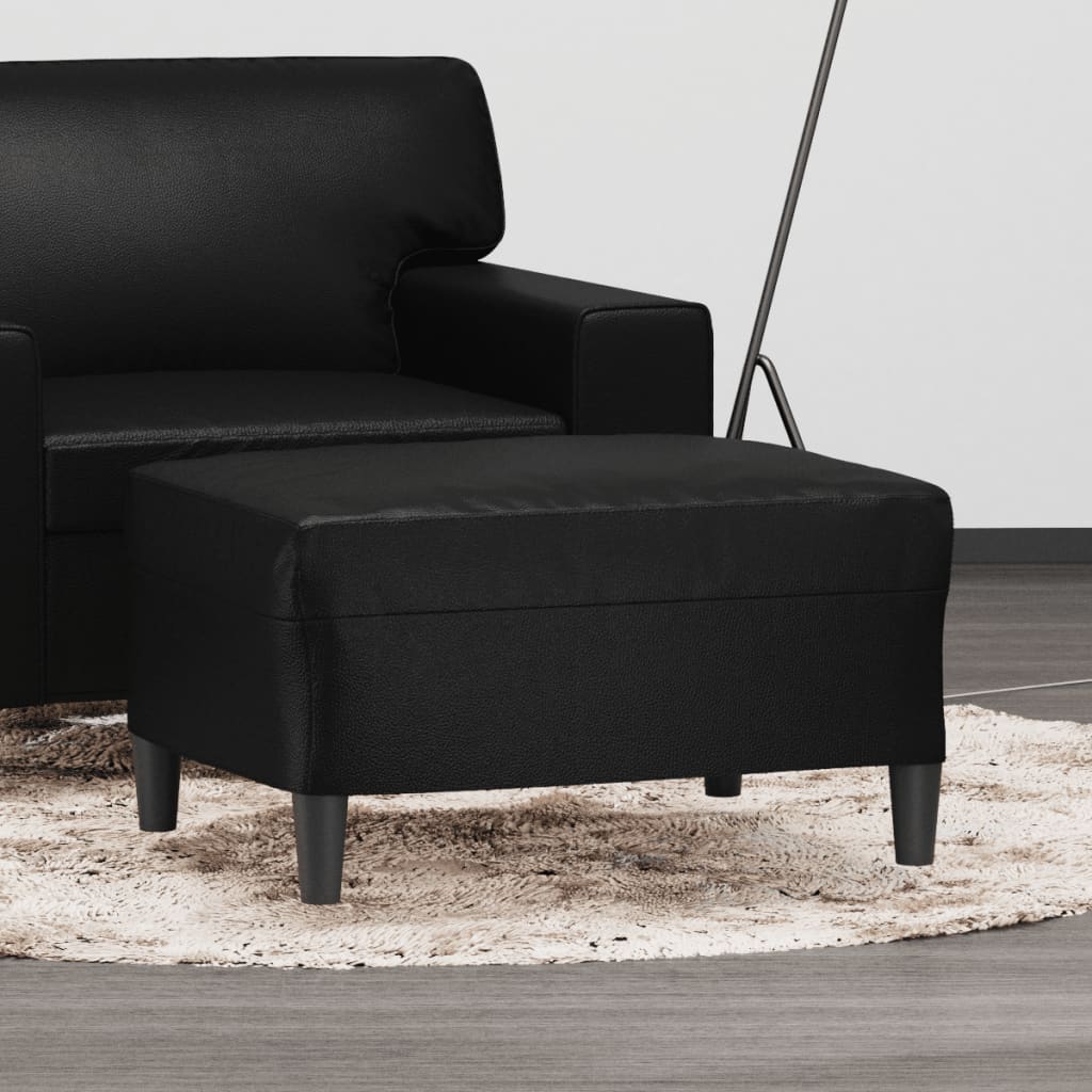 NNEVL Footstool Black 70x55x41 cm Faux Leather